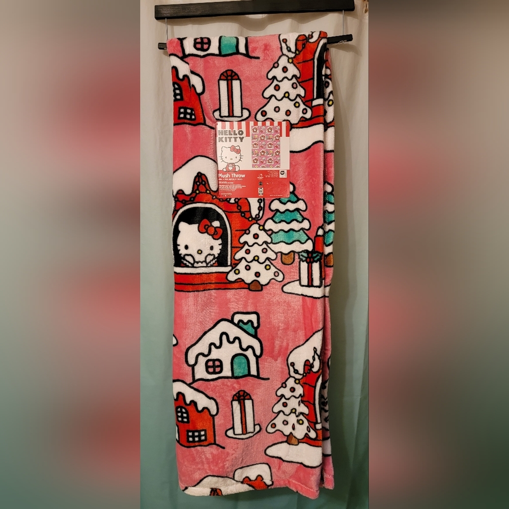 Hello Kitty Christmas Plush Throw